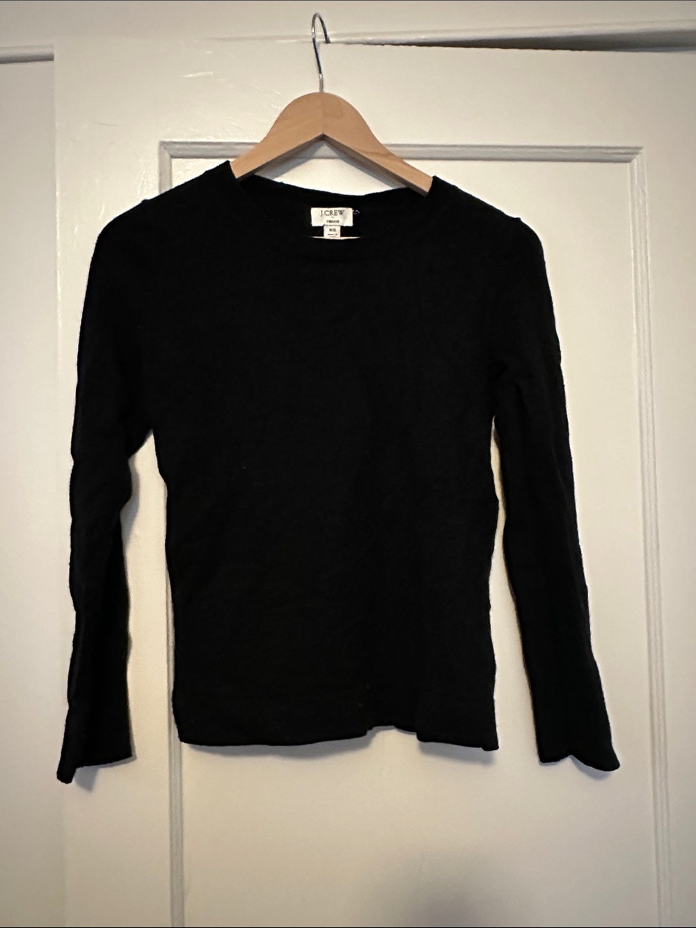 J. Crew Women's Black Crewneck Knit Sweater